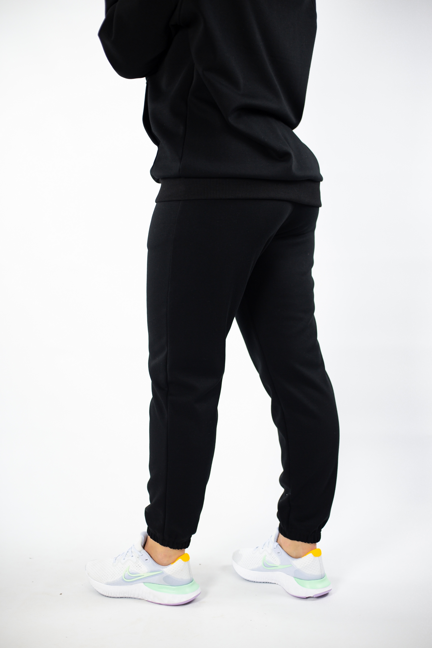 Women's warm pants joggers with fur